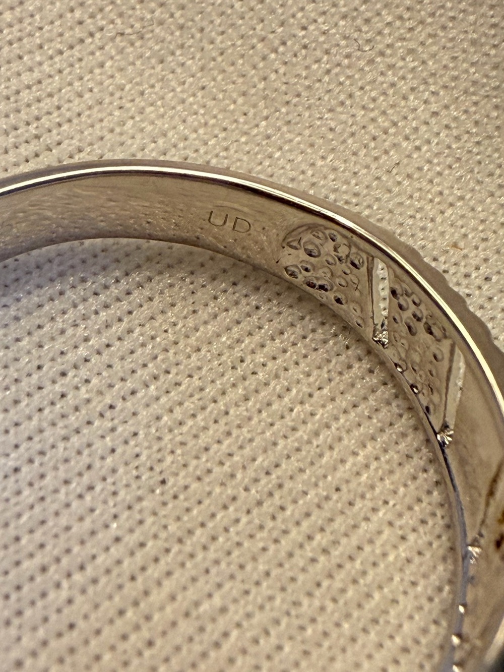 14K White Gold Over Sterling Silver Diamond Ring 0.060 CTW Sz 9 Vintage Style - Picture 5 of 12